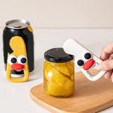 Maxbell Beer Bottle Opener Cartoon Practical Can Lid Opener for Kitchen Picnic Party White Big Eye