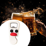Maxbell Beer Bottle Opener Cartoon Practical Can Lid Opener for Kitchen Picnic Party White Big Eye
