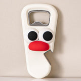 Maxbell Beer Bottle Opener Cartoon Practical Can Lid Opener for Kitchen Picnic Party White Big Eye