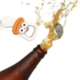 Maxbell Beer Bottle Opener Cartoon Practical Can Lid Opener for Kitchen Picnic Party White Large Mouth