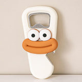 Maxbell Beer Bottle Opener Cartoon Practical Can Lid Opener for Kitchen Picnic Party White Large Mouth