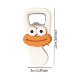Maxbell Beer Bottle Opener Cartoon Practical Can Lid Opener for Kitchen Picnic Party White Large Mouth