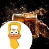 Maxbell Beer Bottle Opener Cartoon Practical Can Lid Opener for Kitchen Picnic Party Yellow Large Mouth