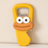 Maxbell Beer Bottle Opener Cartoon Practical Can Lid Opener for Kitchen Picnic Party Yellow Large Mouth
