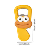 Maxbell Beer Bottle Opener Cartoon Practical Can Lid Opener for Kitchen Picnic Party Yellow Large Mouth