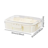 Maxbell Portable Food Serving Tray with Lid Good Sealing for Camping Multifunctional Style A