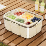 Maxbell Portable Food Serving Tray with Lid Good Sealing for Camping Multifunctional Style B