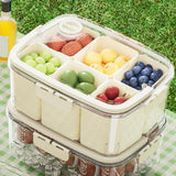 Maxbell Portable Food Serving Tray with Lid Good Sealing for Camping Multifunctional Style B