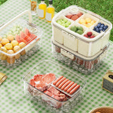 Maxbell Portable Food Serving Tray with Lid Good Sealing for Camping Multifunctional Style C