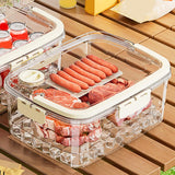 Maxbell Portable Food Serving Tray with Lid Good Sealing for Camping Multifunctional Style C
