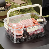 Maxbell Portable Food Serving Tray with Lid Good Sealing for Camping Multifunctional Style C
