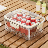Maxbell Portable Food Serving Tray with Lid Good Sealing for Camping Multifunctional Style C