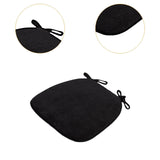 Maxbell Corduroy Chair Cushion Anti Skid Seat Cushion for Kitchen Bedroom Home Decor Black