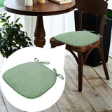 Maxbell Corduroy Chair Cushion Anti Skid Seat Cushion for Kitchen Bedroom Home Decor Green