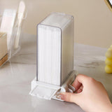 Maxbell Cotton Pad Dispenser Cosmetic Cotton Pad Storage Box for Bathroom Countertop Clear and White