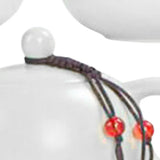 Maxbell Travel Tea Set Practical with Case Ceramic Teapot for Camping Office Outdoor White 6 Cups