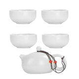 Maxbell Travel Tea Set Practical with Case Ceramic Teapot for Camping Office Outdoor Green 4 Cups