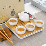Maxbell Travel Tea Set Practical with Case Ceramic Teapot for Camping Office Outdoor Green 4 Cups
