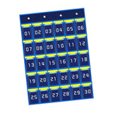 Maxbell Classroom Phone Holder Pouch Supplies Storage Bag for Office Student Cabinet 30 Grids