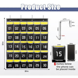Maxbell Classroom Pocket Chart for Cellphones Storage Bag for Cabinet Bedroom Closet 30 Pockets