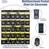 Maxbell Classroom Pocket Chart for Cellphones Storage Bag for Cabinet Bedroom Closet 30 Pockets