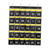 Maxbell Classroom Pocket Chart for Cellphones Storage Bag for Cabinet Bedroom Closet 30 Pockets