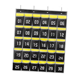 Maxbell Classroom Pocket Chart for Cellphones Storage Bag for Cabinet Bedroom Closet 30 Pockets