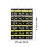 Maxbell Classroom Pocket Chart for Cellphones Storage Bag for Cabinet Bedroom Closet 36 Pockets