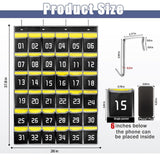Maxbell Classroom Pocket Chart for Cellphones Storage Bag for Cabinet Bedroom Closet 36 Pockets