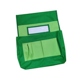 Maxbell Chair Back Pocket Storage Bag Chair Bag for Office School Supplies Preschool Green