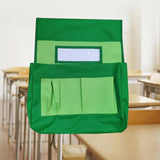 Maxbell Chair Back Pocket Storage Bag Chair Bag for Office School Supplies Preschool Green