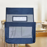 Maxbell Chair Back Pocket Storage Bag Chair Bag for Office School Supplies Preschool Gray