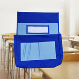 Maxbell Chair Back Pocket Storage Bag Chair Bag for Office School Supplies Preschool Blue