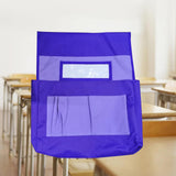 Maxbell Chair Back Pocket Storage Bag Chair Bag for Office School Supplies Preschool Purple