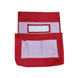 Maxbell Chair Back Pocket Storage Bag Chair Bag for Office School Supplies Preschool Red