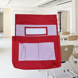 Maxbell Chair Back Pocket Storage Bag Chair Bag for Office School Supplies Preschool Red