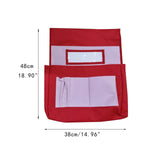 Maxbell Chair Back Pocket Storage Bag Chair Bag for Office School Supplies Preschool Red