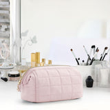 Maxbell Portable Cosmetic Bag Gifts Multiuse Makeup Bag for Household Dating Parties Pink