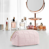 Maxbell Portable Cosmetic Bag Gifts Multiuse Makeup Bag for Household Dating Parties Pink