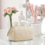 Maxbell Portable Cosmetic Bag Gifts Multiuse Makeup Bag for Household Dating Parties White