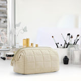 Maxbell Portable Cosmetic Bag Gifts Multiuse Makeup Bag for Household Dating Parties White