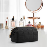 Maxbell Portable Cosmetic Bag Gifts Multiuse Makeup Bag for Household Dating Parties Black