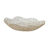 Maxbell Metal Fruit Basket Decorative Flower Shape Hollow Fruit Container Fruit Bowl 31 x 6 cm