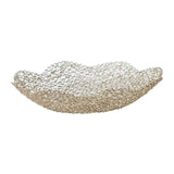 Maxbell Metal Fruit Basket Decorative Flower Shape Hollow Fruit Container Fruit Bowl 31 x 6 cm