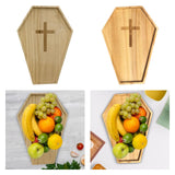 Maxbell Wood Serving Tray Tabletop Portable Side Dish Board for Fruit Meat Appetizer Painted