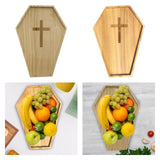 Maxbell Wood Serving Tray Tabletop Portable Side Dish Board for Fruit Meat Appetizer Painted