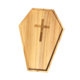 Maxbell Wood Serving Tray Tabletop Portable Side Dish Board for Fruit Meat Appetizer Painted