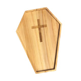 Maxbell Wood Serving Tray Tabletop Portable Side Dish Board for Fruit Meat Appetizer Painted