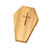 Maxbell Wood Serving Tray Tabletop Portable Side Dish Board for Fruit Meat Appetizer Painted