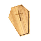 Maxbell Wood Serving Tray Tabletop Portable Side Dish Board for Fruit Meat Appetizer Painted